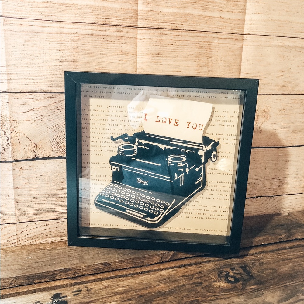 Typewriter Print Shadowbox